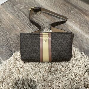Michael Kors Signature Brown Belt Bag New in Box